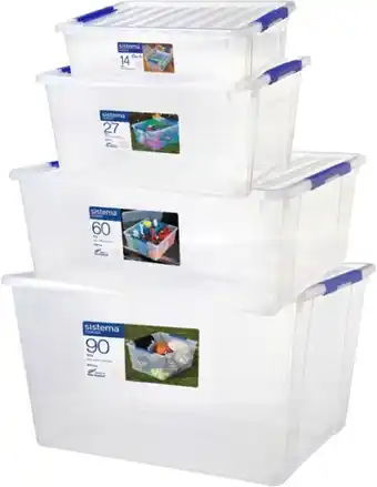 BIG W 1/2 Price on Sistema 14-90 Litre Storage Containers offer
