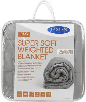 BIG W Jason Super Soft Weighted Blanket 9kg - Silver offer