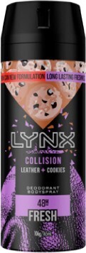 BIG W LYNX Collision Leather + Cookies Aerosol Deodorant 165mL offer