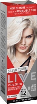 BIG W Schwarzkopf Live Colour Toner 75mL - Silver offer