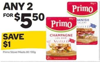 Woolworths Primo Sliced Meats 80 100g offer