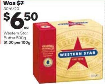 Woolworths Western Star Butter 500g offer