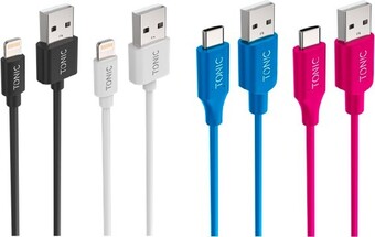 BIG W Tonic Twin Pack Lightning to USB-A or USB-C to USB-A 1M Cables offer