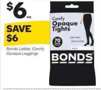 Woolworths Bonds Ladies Comfy Opaque Leggins offer