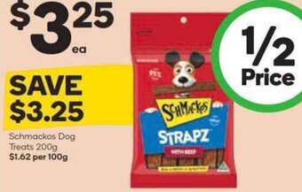 Woolworths Schmackos Dog Treats 200g offer
