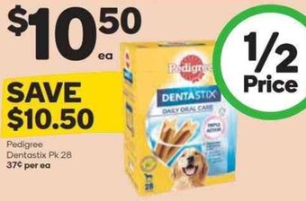 Woolworths Pedigree Dentastix Pk 28 offer