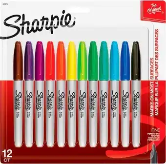 BIG W Sharpie Fine Point Fashion Permanent Marker 12 Pack offer