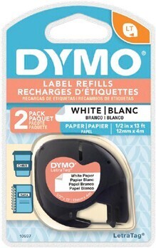 BIG W Dymo LetraTag White Paper Twin Pack offer