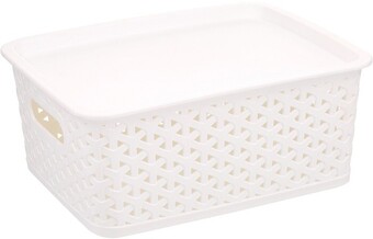 BIG W House & Home Plastic Rattan Storage Container 4-Litre offer