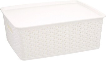 BIG W House & Home Plastic Rattan Storage Container 11-Litre offer