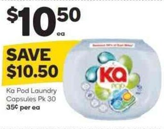 Woolworths Ka Pod Laundry Capsules Pk 30 offer