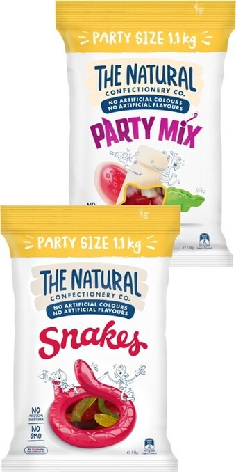 BIG W The Natural Confectionery Co. Party Size Bags 1.1kg offer