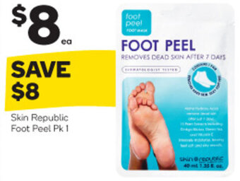 Woolworths Skin Republic Foot Peel Pk 1 offer