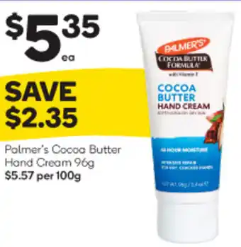 Woolworths Palmer's Cocoa Butter Hand Cream 96g offer