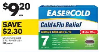 Woolworths Erase a Cold Cold & Flu Relief Pk 18- offer