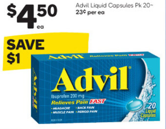 Advil Liquid Capsules Pk 20-