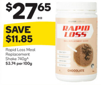 Woolworths Rapid Loss Meal Replacement Shake 740g offer