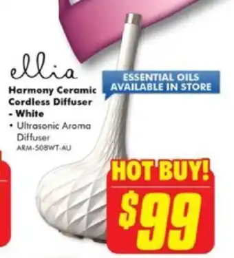 The Good Guys Harmony Ceramic Cordless Diffuser - White offer