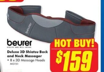 The Good Guys Beurer Deluxe 3D Shiatsu Back and Neck Massager offer