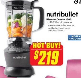 The Good Guys Nutribullet Blender Combo 1200 offer