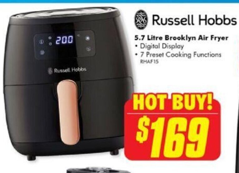 Russell Hobbs 5.7 Litre Brooklyn Air Fryer offer at The Good Guys