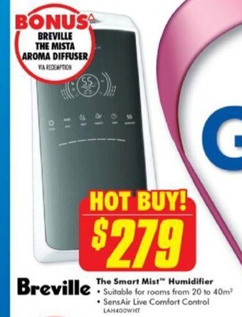 The Good Guys Breville The Smart Mist Humidifier offer