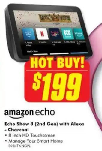 The Good Guys Amazonecho Echo Show 8 (2nd Gen) with Alexa - Charcoal offer