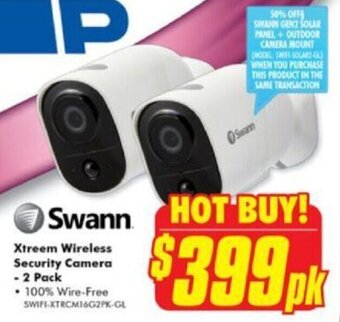 The Good Guys Swann Xtreem Wireless Security Camera - 2 Pack offer