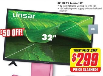 The Good Guys Linsar 32" HD Tv Combo 12v offer