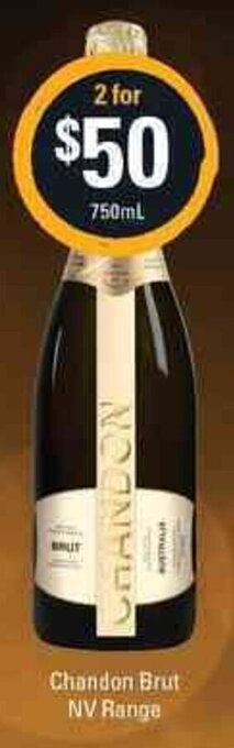 Cellarbrations Chandon Brut NV Range 750mL offer