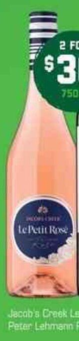 The Bottle O Jacob's Creek Le Petit Rose 750ML offer
