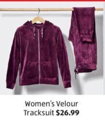 Women's Velour Tracksuit