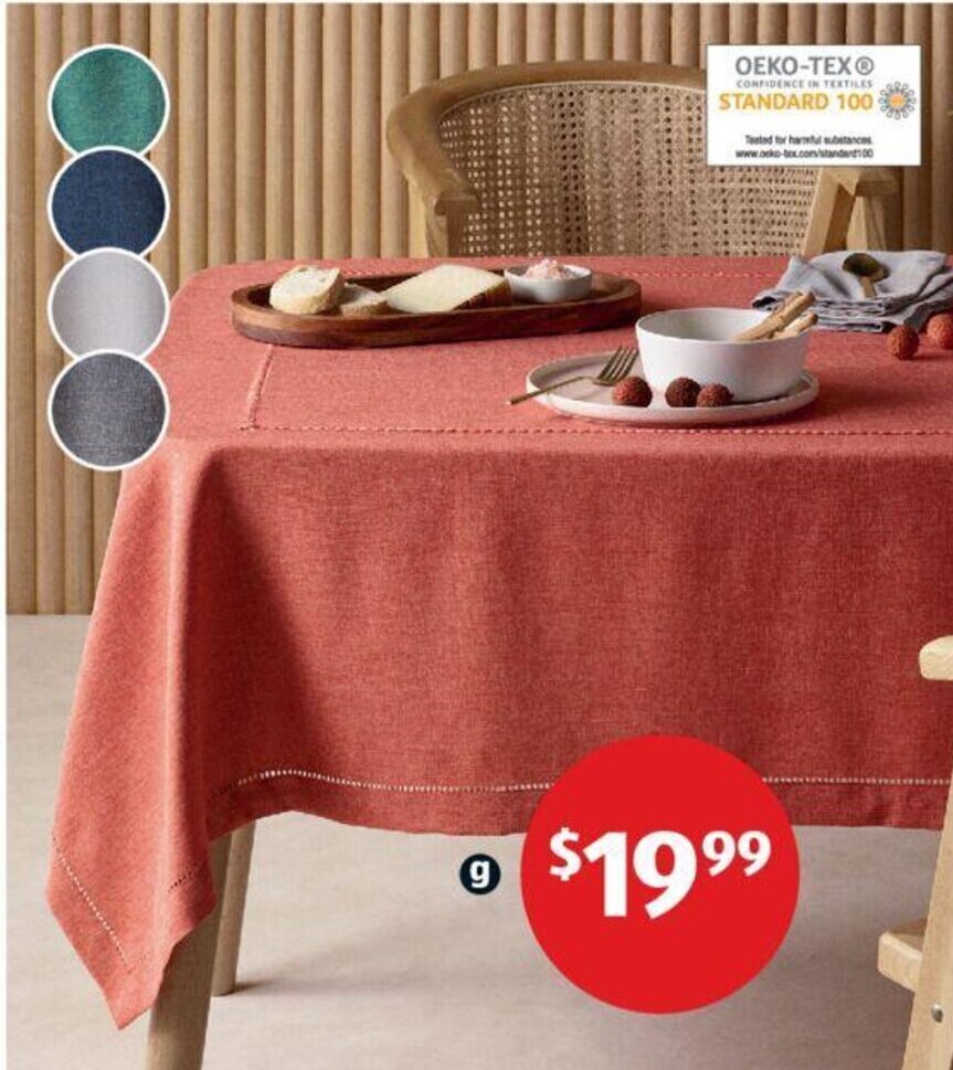 LinenLook Tablecloth offer at ALDI