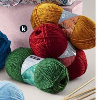 ALDI Baby or Acrylic Knitting Yarn 8Ply 100g offer