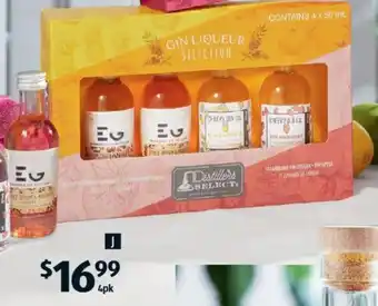 ALDI Gin Liqueur Selection 4 x 50ml offer