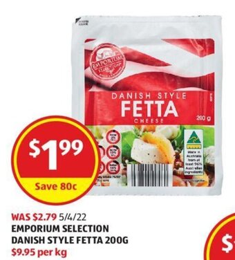 ALDI Emporium Selection Danish Style Fetta 200g offer