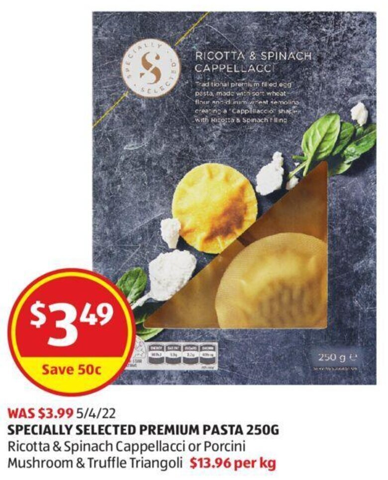 Specially Selected Premium Pasta 250g offer at ALDI
