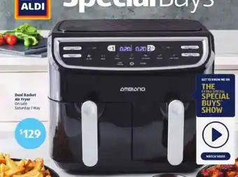 ALDI Ambiano Dual Basket Air Fryer offer