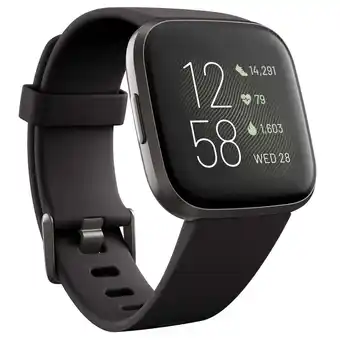 JB Hi-Fi Fitbit Versa 2 Smart Fitness Watch (Black/Carbon) offer