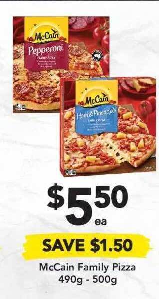 Drakes McCain Family Pizza 490g - 500g offer