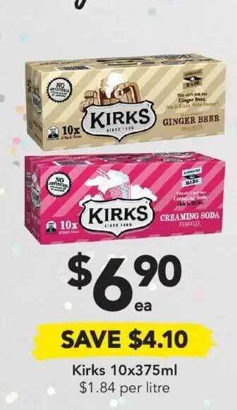 Drakes Kirks 10x375ml offer
