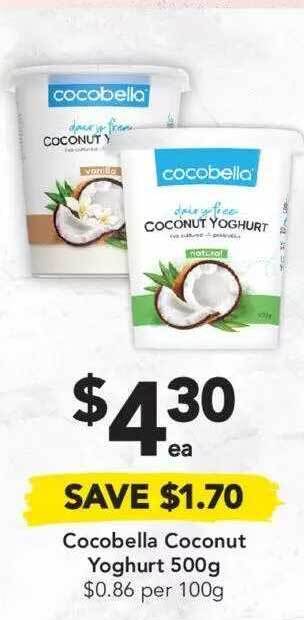 Drakes Cocobella Coconut Yoghurt 500g offer