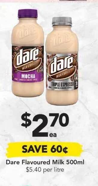 Drakes Dare Flavoured Milk 500ml offer