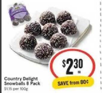IGA Country Delight Snowballs 8 Pack offer
