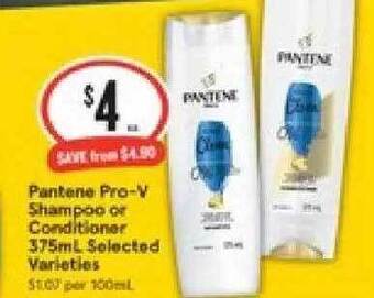 IGA Pantene Pro-V Shampoo Or Conditioner 375mL offer