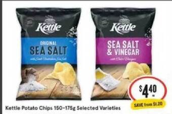 IGA Kettle Potato Chips 150-175g offer