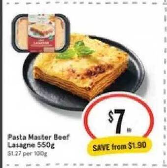 IGA Pasta Master Beef Lasagne 550g offer