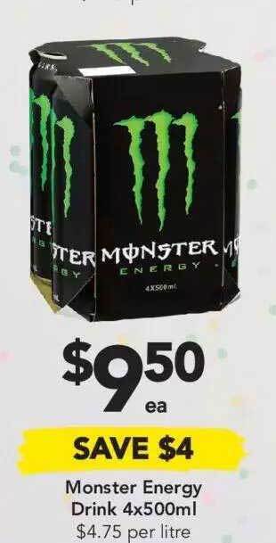 Monster Energy Drink 4x500ml