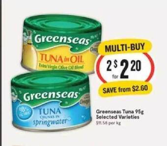 IGA Greenseas Tuna 95g offer