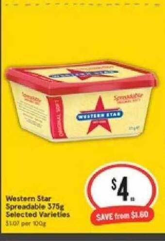 IGA Western Star Spreadable 375g offer